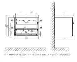 Velvex Тумба под раковину Estea 60.1Y белая матовая – фотография-7
