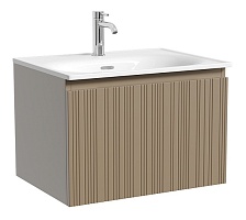 Sancos Тумба под раковину Code 60 c одним ящиком серо-бежевая