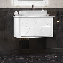 Opadiris Мебель для ванной Луиджи 90 One 67 подвесная белая матовая – фотография-4