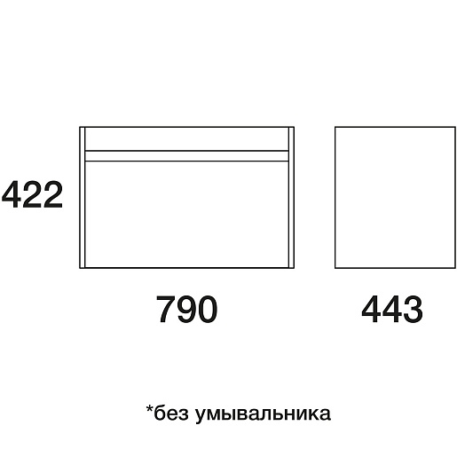  Тумба с раковиной Карино 80 – картинка-5