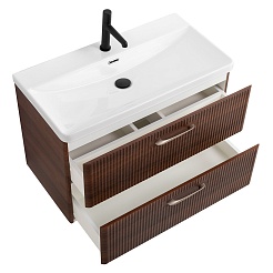 BelBagno Тумба с раковиной Due 80 подвесная Noce – фотография-7