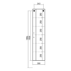 Mixline Пенал для ванной Ницца 30 лайм – фотография-2