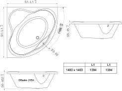 Triton Акриловая ванна Грация 140 – фотография-8