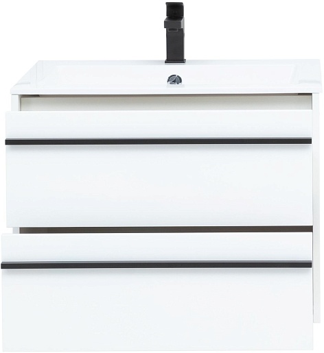 Aquanet Тумба под раковину Lino 70 подвесная белая матовая – картинка-5