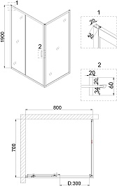 Niagara Душевой уголок Nova NG-62-8А-А70 – фотография-3