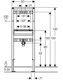 Geberit Инсталляция Duofix 111.452.00.1 для раковины с наружным/настенным смесителем – фотография-3