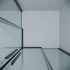 Grossman  Душевой уголок Galaxy 100x100x195 профиль графит сатин стекло прозрачное – фотография-10