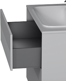 Am.Pm Тумба с раковиной Func 80 подвесная белая матовая – фотография-9