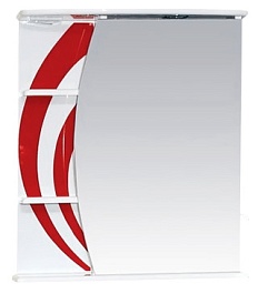 Misty Мебель для ванной Каролина 60 3 ящика R красное стекло – фотография-6