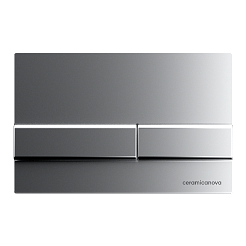 Ceramicanova Подвесной унитаз Play Rimless с шумоизоляционной панелью CN1000 с системой инсталляции Envision кнопка Flat хром матовый – фотография-3