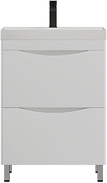 Corozo Тумба под раковину Лиана 60 белая – фотография-1