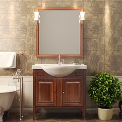 Opadiris Тумба с раковиной Глория 75 орех – фотография-3