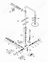 Grohe Душевая система "Rainshower System 210 27374000" – фотография-6
