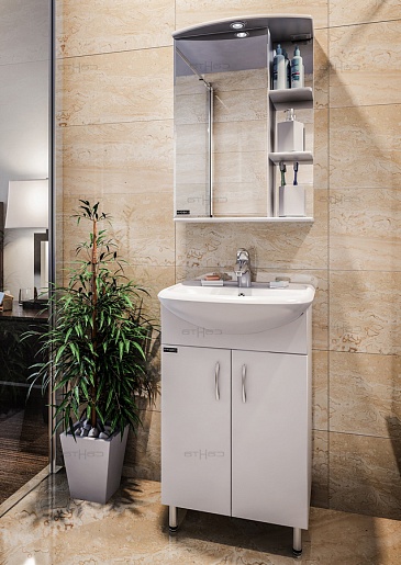 СанТа Мебель для ванной Сити Ника 50 L свет – фото-1