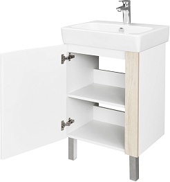 Акватон Тумба под раковину Кантри 55 белая/дуб верона – фотография-3