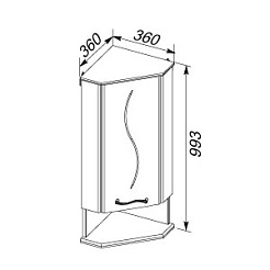 Aquanet Шкаф угловой  "Моника 35" R – фотография-4