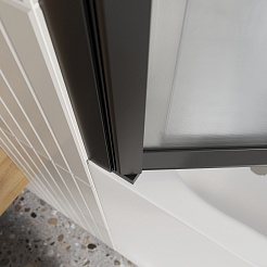 BelBagno Шторка на ванну 90/145 LUCE-VF-11-90/145-P-NERO – фотография-3