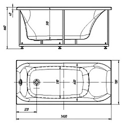Aquatek Акриловая ванна Альфа 140x70 – фотография-2