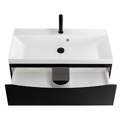 BelBagno Тумба с раковиной Marino 80 подвесная Nero Lucido – фотография-5