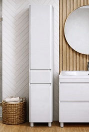 Vivon Пенал Atwood 35 L с корзиной белый матовый левосторонний – фотография-2