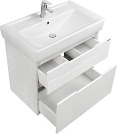 Акватон Тумба с раковиной Дакота 80 белая, выбеленное дерево – фотография-2