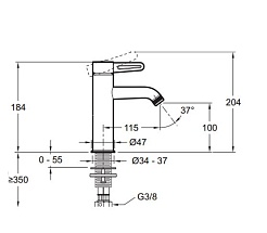 Jacob Delafon Смеситель для раковины Nouvelle Vague E78336-CAT – фотография-2