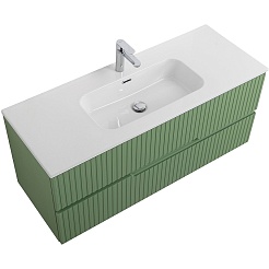 Cezares Тумба с раковиной Duet-N 120 подвесная CZR-8095-120 фисташковый софт – фотография-2