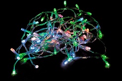 Feron Гирлянда линейная CL301 10 LED мульти, прозрачный шнур – фотография-1