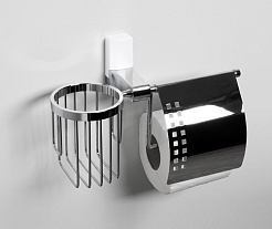 WasserKRAFT Держатель туалетной бумаги и освежителя Leine K-5059WHITE – фотография-3