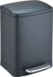 WeltWasser Ведро для мусора WW Golf BL 6L черное матовое – фотография-1