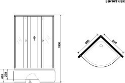 Niagara Душевая кабина Eco E80/40/TN/BK – фотография-12