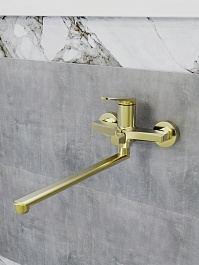 Tokito Смеситель для ванны KIN брашированное золото TOK-KIN-1015 – фотография-9