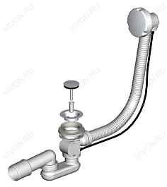 Ravak Слив-перелив (сточный комплект) для ванны Ravak X01305 хром  – фотография-1