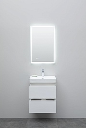 Aquanet Мебель для ванной Вега 50 подвесная белая глянцевая – фотография-4