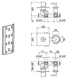 Webert Термостат для душа Living LV971302015 – фотография-2