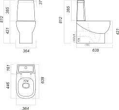Sanita Luxe Унитаз-компакт Infinity с микролифтом серый – фотография-7