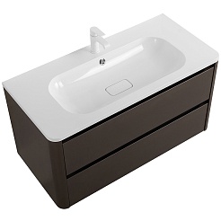 Cezares Тумба с раковиной Relax 100 подвесная оружейная сталь – фотография-3