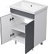 Misty Тумба под раковину Майна 60 графит/белая – фотография-9