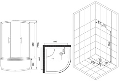 Esbano Душевой уголок ESR-8010 – фотография-13
