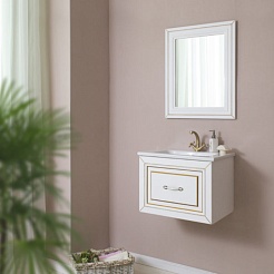 Атолл Зеркало Валери 60 белое/золото – фотография-2