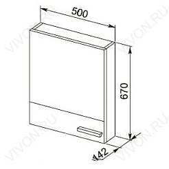 Aquanet Мебель для ванной  "Гретта 60" светлый дуб (172711) – фотография-2