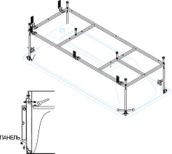 Cezares Каркас для ванны 160x70 EMP-160-70-MF-R – фотография-1