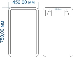 Mixline Зеркало Вектор Неро 45 – фотография-3