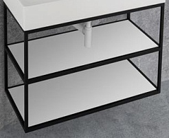 Cezares Каркас под раковину двухъярусный Cadro 90 Nero – фотография-1