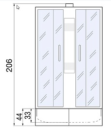River Душевая кабина NARA Light 90/46 МТ Б/К – фотография-14