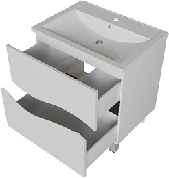 Mixline Тумба под раковину Лайф 60 белая – фотография-2