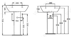 Ideal Standard Пьедестал для раковины Oceane W306201 – фотография-2