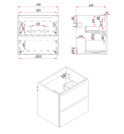 Зов Тумба с раковиной Дион 100 подвесная матовая белая – фотография-8