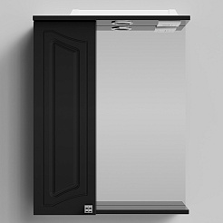 Водолей Зеркальный шкаф Адам 55 L черное – фотография-1