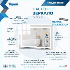 Teymi Зеркало Hanna 70/50 LED T20250 – фотография-4